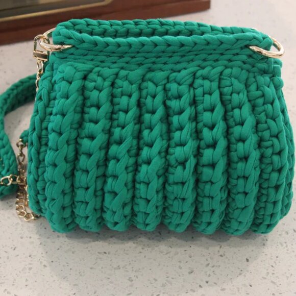 The Bold & Braided Tassel Shoulder Bag- Green&Orange - Picture 3 of 3